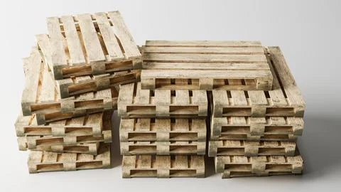 Pallets isolated on white background Stock Illustration