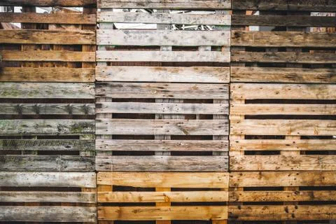 Pallets texture grunge copy space wooden background warehouse wallpaper Stock Photos