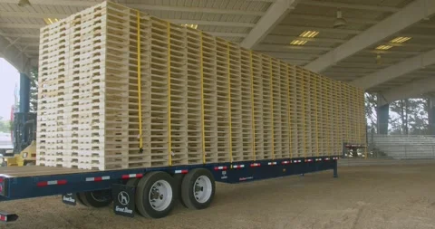 Pallets on a Trailer Stock Footage 201624591