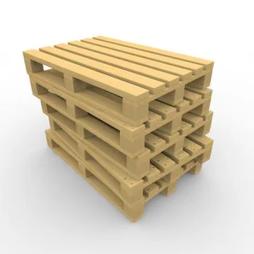 Pallets on a white background Stock Illustration