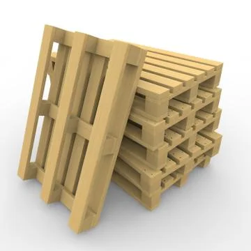 Pallets on a white background Stock Illustration