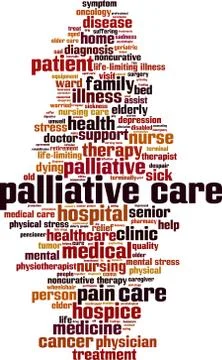 Palliative care word cloud Stock Illustration