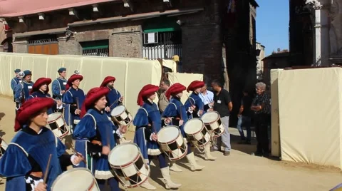 Pallio di Siena Parade Stock Footage 61876445