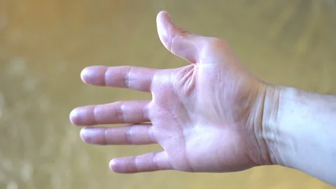 Palm and back of the hand. Stock Footage 127798622