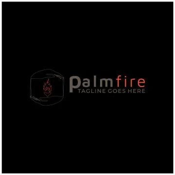 Palm and fire Stock Illustration