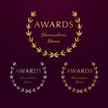 Palm awards thin Illustrazione stock