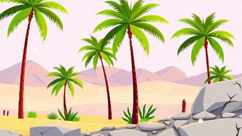 Palm on the beach day Stock Footage 306825857