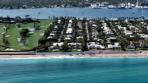 Palm Beach, Florida, Drone 4k Reveal Shot Stock Footage 301014982
