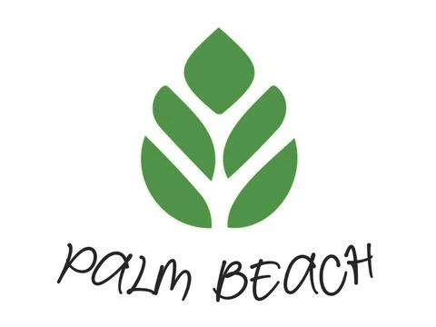 Palm Beach Logo Vector File Stock Illustration