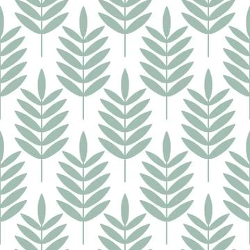Palm blue leaves seamless vector pattern Illustrazione stock