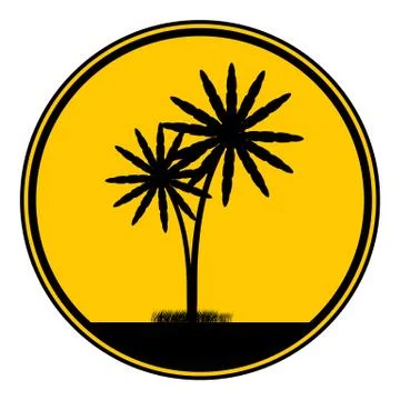 Palm button. Stock Illustration