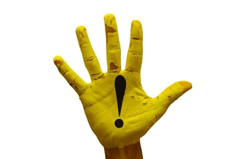 Palm caution Stock Photos