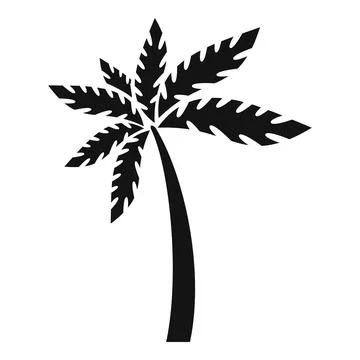 Palm coconut icon simple vector. Beach tree Stock Illustration