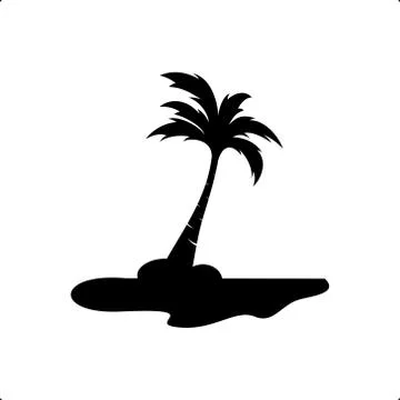 Palm coconut tree logo icon Stock Illustration