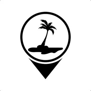Palm coconut tree logo icon Stock Illustration