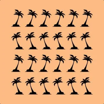 Palm coconut tree logo icon Stock Illustration