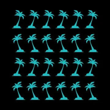 Palm coconut tree logo icon Ilustración de archivo