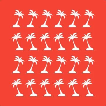 Palm coconut tree logo icon Stock Illustration