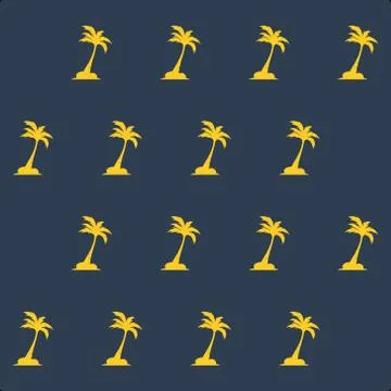 Palm coconut tree logo icon Stock Illustration