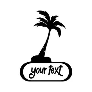 Palm coconut tree logo icon Stock Illustration