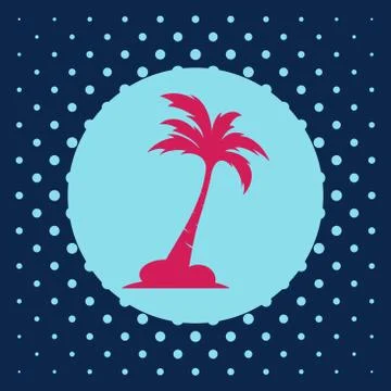 Palm coconut tree logo icon Stock Illustration