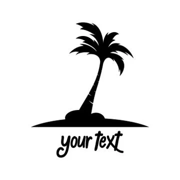Palm coconut tree logo icon Stock Illustration