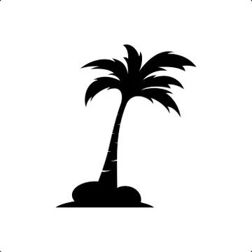 Palm coconut tree logo icon Ilustración de archivo