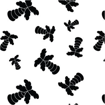 Palm coconut tree Seamless Pattern vector イラスト素材