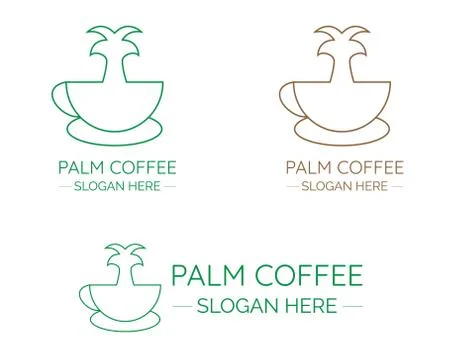 Palm Coffee Stock Illustration