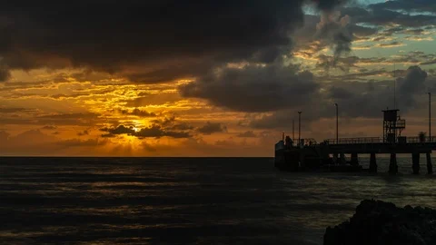 Palm Cove Sunrise Timelapse Stock Footage 119507053