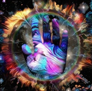 The palm of Creator Stock Illustration