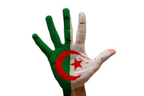 Palm flag algeria Stock Photos