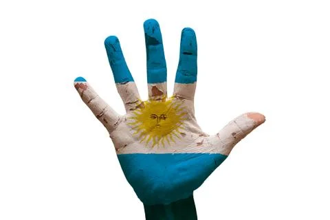 Palm flag argentina Stock Photos