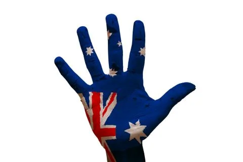 Palm flag australia Stock Photos