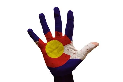 Palm flag colorado Stock Photos