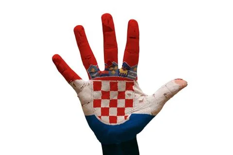 Palm flag croatia Stock Photos