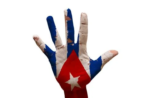 Palm flag cuba Stock Photos