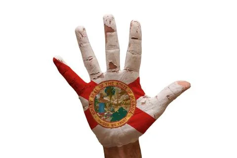 Palm flag florida 写真素材