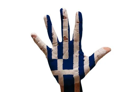 Palm flag greece Stock Photos