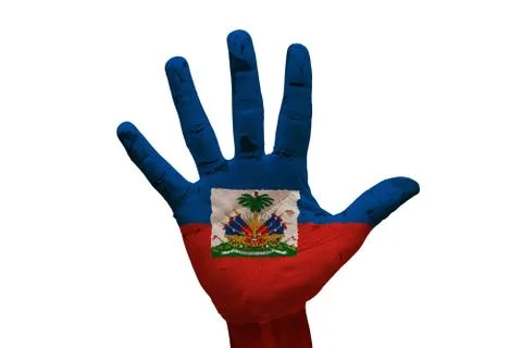 Palm flag haiti Stock Photos