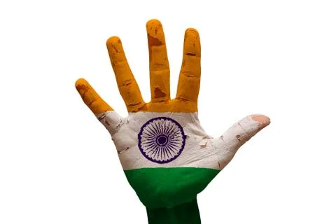 Palm flag india Stock Photos
