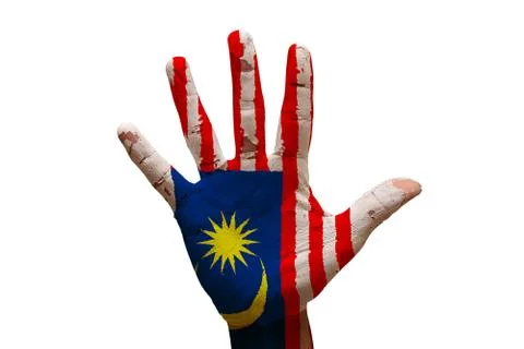 Palm flag malaysia Stock Photos