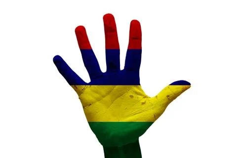 Palm flag mauritius Stock Photos