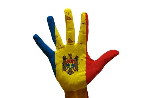 Palm flag moldova Stock Photos