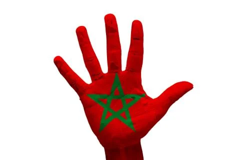 Palm flag morocco Stock Photos