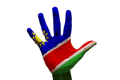 Palm flag namibia Stock Photos