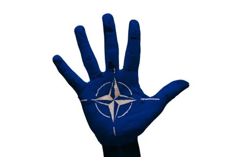 Palm flag nato Stock Photos