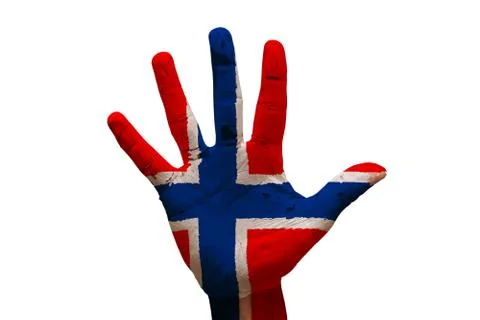 Palm flag norway Stock Photos
