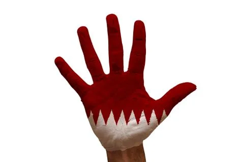 Palm flag qatar Stock Photos