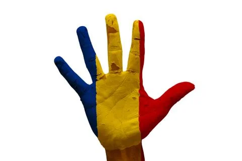 Palm flag romania Stock Photos